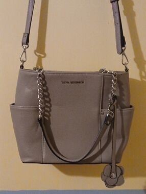Dana Buchman Taupe  Shoulder Tote with Chain Handles